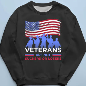 Veterans Are Not Suckers Or Losers - Kamala Harris, US Elections Unisex T-shirt, Hoodie, Sweatshirt