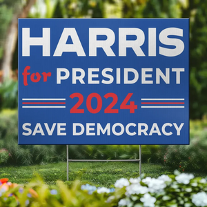 Harris For President, Together We Rise - America US Elections Yard Sign, Decoration Gift For Democrats