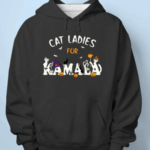 Cat Ladies For Kamala This Halloween - Kamala Harris, US Elections Unisex T-shirt, Hoodie, Sweatshirt - Halloween Gift For Democracy Supporters