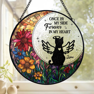 Best Friends Are Never Forgotten - Memorial Personalized Custom Stained Glass Window Hanging Suncatcher - Sympathy Gift For Pet Owners, Pet Lovers