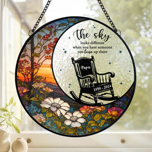 A Beautiful Soul Is Never Forgotten - Memorial Personalized Custom Stained Glass Window Hanging Suncatcher - Sympathy Gift For Family Members