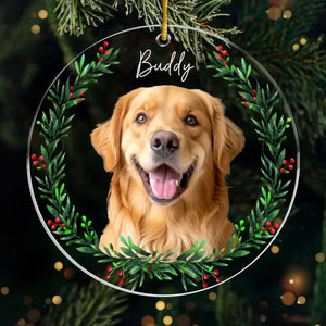 Custom Photo Wishing You A Christmas Filled With Wagging Tails And Wet Noses - Dog & Cat Personalized Custom Ornament - Acrylic Custom Shaped - Christmas Gift For Pet Owners, Pet Lovers