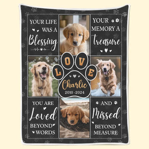 Custom Photo Thanks For Everything, I Had A Great Time - Memorial Personalized Custom Blanket - Sympathy Gift For Pet Owners, Pet Lovers