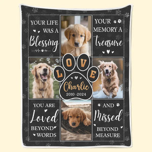 Custom Photo Thanks For Everything, I Had A Great Time - Memorial Personalized Custom Blanket - Sympathy Gift For Pet Owners, Pet Lovers