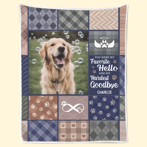 Custom Photo No Amount Of Time Can Erase The Memory Of A Good Pet - Memorial Personalized Custom Blanket - Sympathy Gift For Pet Owners, Pet Lovers