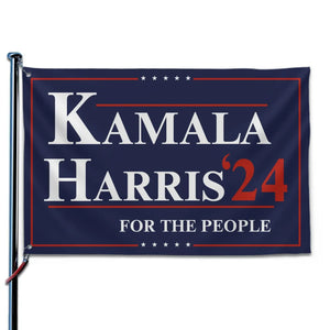 Kamala Harris 24, For The People - America US Elections Horizontal House Flag