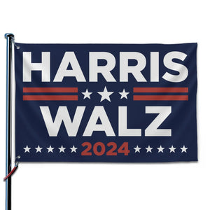 Ready To Vote For Harris And Walz In November - America US Elections Horizontal House Flag