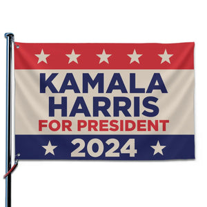 Kamala Harris For President 2024 - America US Elections Horizontal House Flag