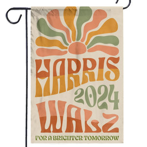 Harris Walz 2024, For A Brighter Tomorrow - America US Elections House Flag, Garden Flag