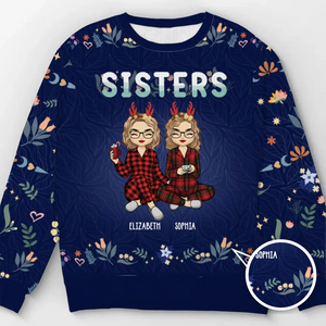 Jingle Ladies Rock - Bestie Personalized Custom Ugly Sweatshirt - Unisex Wool Jumper - Christmas Gift For Best Friends, BFF, Sisters