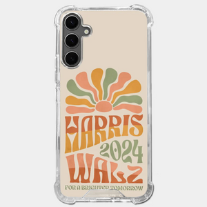 Harris And Walz 2024, For A Brighter Tomorrow - America US Elections Clear Phone Case