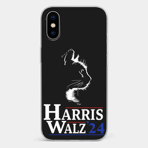 My Cat Is Voting For Harris And Walz - America US Elections Clear Phone Case