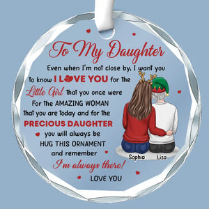 For The Amazing Woman That You Are Today - Family Personalized Custom Circle Glass Ornament - Christmas Gift For Mom, Daughter