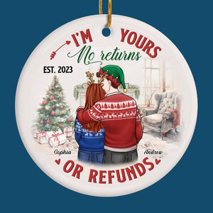 You Make Each Day Seem Like Christmas
 - Couple Personalized Custom Ornament - Ceramic Round Shaped - Christmas Gift For Husband Wife, Anniversary