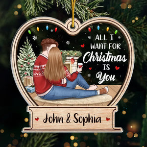 As Long As We Love, There Will Always Be Christmas - Couple Personalized Custom Ornament - Acrylic Custom Shaped - Christmas Gift For Husband Wife, Anniversary