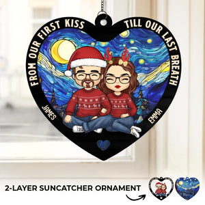 I Already Got The Best Present This Year - Couple Personalized Window Hanging Suncatcher Ornament - Christmas Gift For Husband Wife, Anniversary