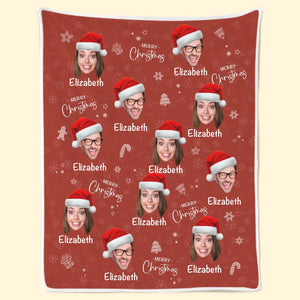 Custom Photo Joy Of Christmas Is Family - Family Personalized Custom Blanket - Christmas Gift For Family Members