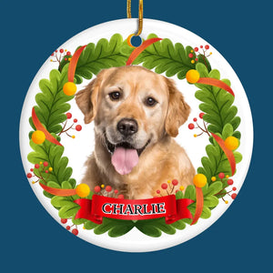 Custom Photo Keep Your Pet Close To Your Heart This Christmas - Dog & Cat Personalized Custom Ornament - Ceramic Round Shaped - Christmas Gift For Pet Owners, Pet Lovers