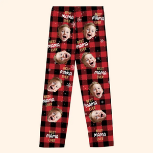 Custom Photo May Your Christmas Be Blessed With The Love And Laughter Of Family - Family Personalized Custom Pajama Pants - Christmas Gift For Family Members