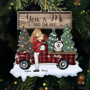 Season’s Greetings From Our Furry Family - Couple Personalized Custom Ornament - Acrylic Custom Shaped - Christmas Gift For Husband Wife, Anniversary, Pet Owners, Pet Lovers