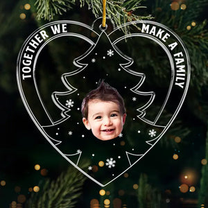 Custom Photo The Best Part Of Christmas Is Being Together - Family Personalized Custom Ornament - Acrylic Custom Shaped - Christmas Gift For Family Members