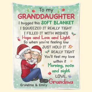 Our Laughter Is A Symphony, Composed By Generations - Family Personalized Custom Blanket - Christmas Gift For Grandma, Mom, Daughter, Son