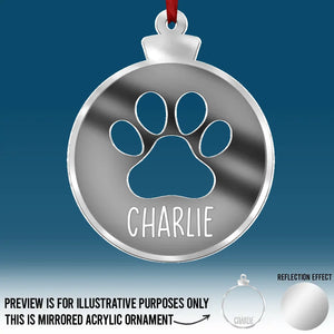 These Tiny Paws Bring Endless Joy - Dog & Cat Personalized Custom Mirrored Acrylic Ornament - Christmas Gift For Pet Owners, Pet Lovers