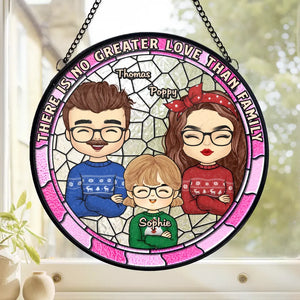 Have A Joyful Christmas Season - Family Personalized Custom Stained Glass Window Hanging Suncatcher - Christmas Gift For Family Members