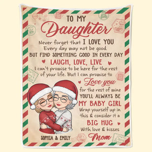 My Family Lights Up My Life At Christmas - Family Personalized Custom Blanket - Christmas Gift For Grandma, Mom, Daughter