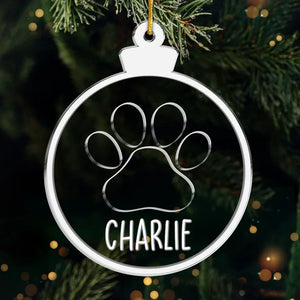 Pawsome Christmas Vibes - Dog & Cat Personalized Custom Ornament - Acrylic Custom Shaped - Christmas Gift For Pet Owners, Pet Lovers