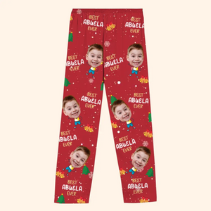 Custom Photo A Merry Christmas To Everybody - Family Personalized Custom Pajama Pants - Christmas Gift For Mom, Grandma