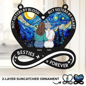 Distance Means So Little, When Someone Means So Much - Bestie Personalized Window Hanging Suncatcher Ornament - Gift For Best Friends, BFF, Sisters