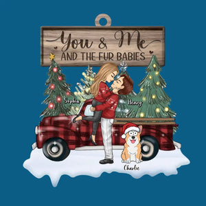 You And Me, Forever - Couple Personalized Custom Ornament - Acrylic Custom Shaped - Christmas Gift For Husband Wife, Anniversary, Pet Owners, Pet Lovers