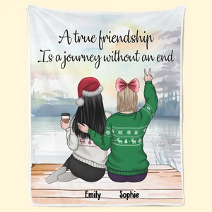 All I Want To Christmas Is You - Bestie Personalized Custom Blanket - Christmas, Gift For Best Friends, BFF, Sisters