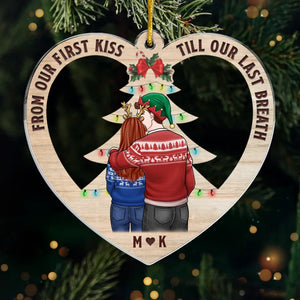 With You, Every Moment Is Special - Couple Personalized Custom Ornament - Wood Custom Shaped - Christmas Gift For Husband Wife, Anniversary