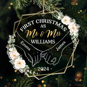 You're My Christmas Past, Present And Future - Couple Personalized Custom Ornament - Acrylic Custom Shaped - Christmas Gift For Husband Wife, Anniversary, First Christmas