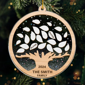 Christmas Is A Time To Gather And Love - Family Personalized Custom Ornament - Acrylic Custom Shaped - Christmas Gift For Family Members