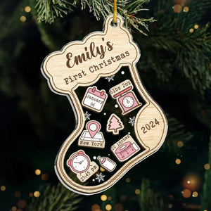 This Christmas, Our Stocking Is Overflowing With Baby Cuddles - Family Personalized Custom Ornament - Acrylic Custom Shaped - Christmas Gift For Baby Kids, Newborn Baby, First Christmas