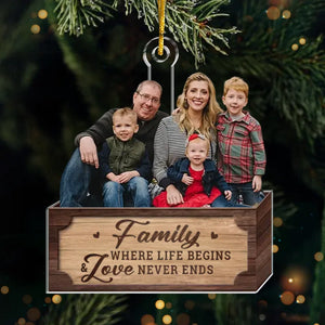 Custom Photo Togetherness Is What Makes The Season Bright - Family Personalized Custom Ornament - Acrylic Custom Shaped - Christmas Gift For Family Members