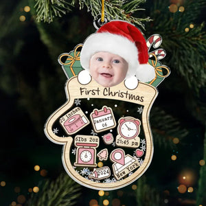 Custom Photo Wrapped In Holiday Cuteness - Family Personalized Custom Ornament - Acrylic Custom Shaped - Christmas Gift For Baby Kids, Newborn Baby, First Christmas