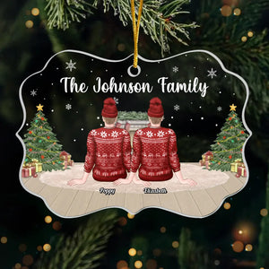 Together With Family, Christmas Becomes A Cherished Memory - Family Personalized Custom Ornament - Acrylic Benelux Shaped - Christmas Gift For Family Members