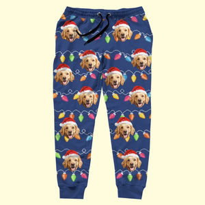 Custom Photo Wishing You A Howliday Season Full Of Joy And Tail Wags! - Dog & Cat Personalized Custom Pajama Pants - Christmas Gift For Pet Owners, Pet Lovers