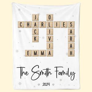 Christmas Is A Time For Family And Love - Family Personalized Custom Blanket - Christmas Gift For Family Members