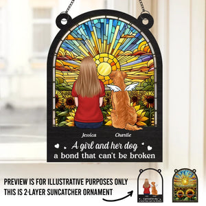 Some Bonds Can Never Be Broken - Memorial Personalized Window Hanging Suncatcher - Sympathy Gift For Pet Owners, Pet Lovers