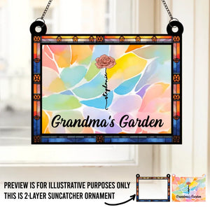 The True Power Behind The Power - Family Personalized Window Hanging Suncatcher - Gift For Mom, Grandma