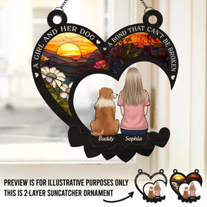 Much Loved Never Forgotten - Memorial Personalized Window Hanging Suncatcher - Sympathy Gift For Pet Owners, Pet Lovers