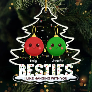 Best Friends Make The Holidays Sparkle - Bestie Personalized Custom Ornament - Acrylic Custom Shaped - Christmas Gift For Best Friends, BFF, Sisters