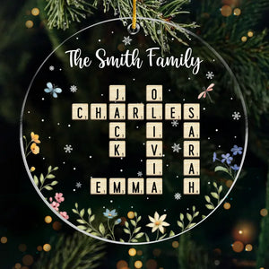 Family Time Is The Best Time - Family Personalized Custom Ornament - Acrylic Custom Shaped - Christmas Gift For Family Members