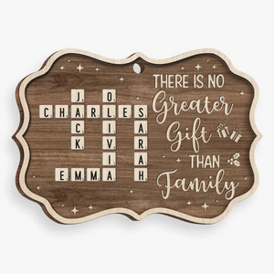 The Love Between Family Knows No Distance - Family Personalized Custom Ornament - Wood Benelux Shaped - Christmas Gift For Family Members