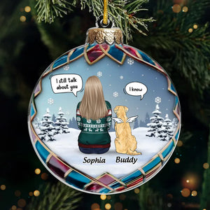 Your Spirit Shines Bright This Christmas - Memorial Personalized Custom Ornament - Acrylic Custom Shaped - Sympathy Gift, Christmas Gift For Pet Owners, Pet Lovers